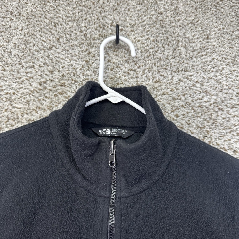 The North Face Fleece Jacket Women's Size Medium Black Full Zip Outdoor Hiking - Picture 3 of 16